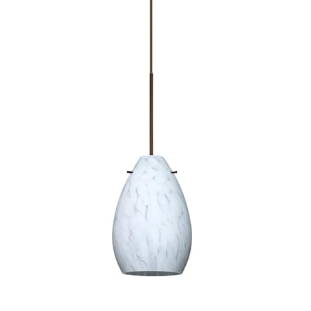 Besa Lighting Pera 6 Cord Pendant, Carrera, Bronze Finish, 1x50W Halogen 1XT-171319-BR